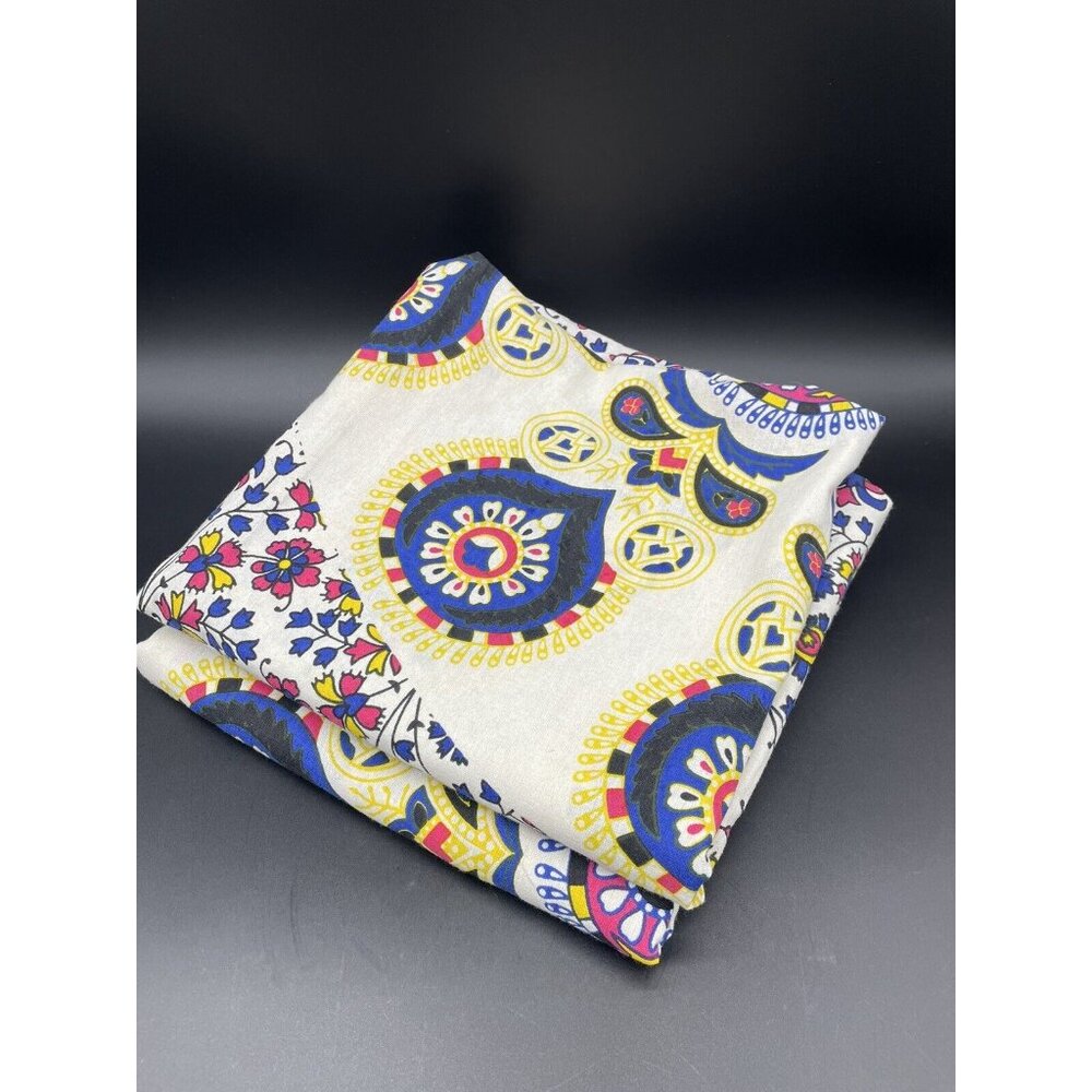 Curtain Panels Mandala Floral Pink Yellow Blue Large Colorful Boho Decor - Picture 3 of 11